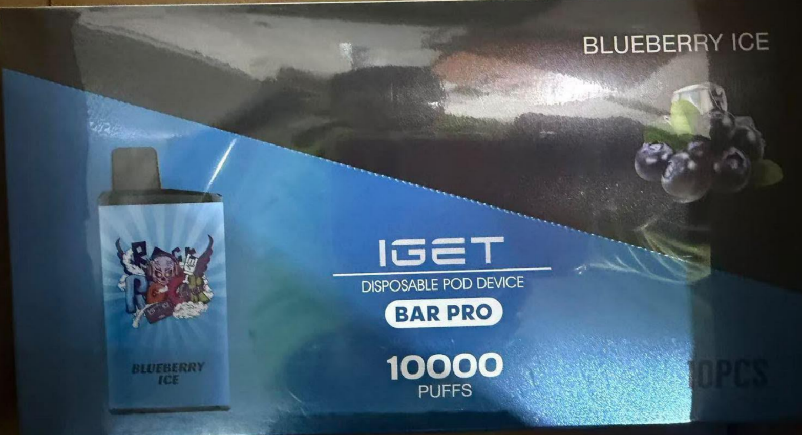 Blueberry Ice IGET Bar Pro 10000 Puffs